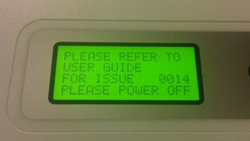 Da Vinci Fault Code 0014 - Extruder overtemperature